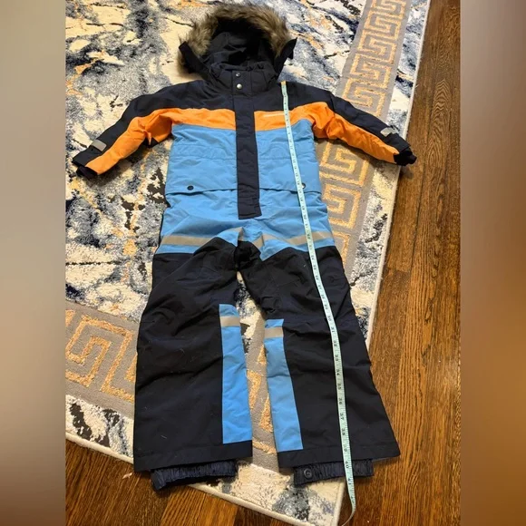Didriksons skisuit overall blue orange boy 110